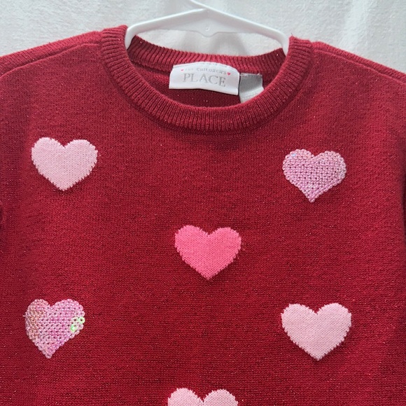 The Children's Place Red Dress with Pink and White Hearts - Picture 6 of 12